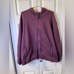 Athleta Wine Colored Zip-Up Hoodie
